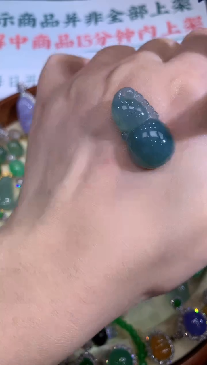 吊坠(不含链)未镶嵌翡翠24葫芦吊坠