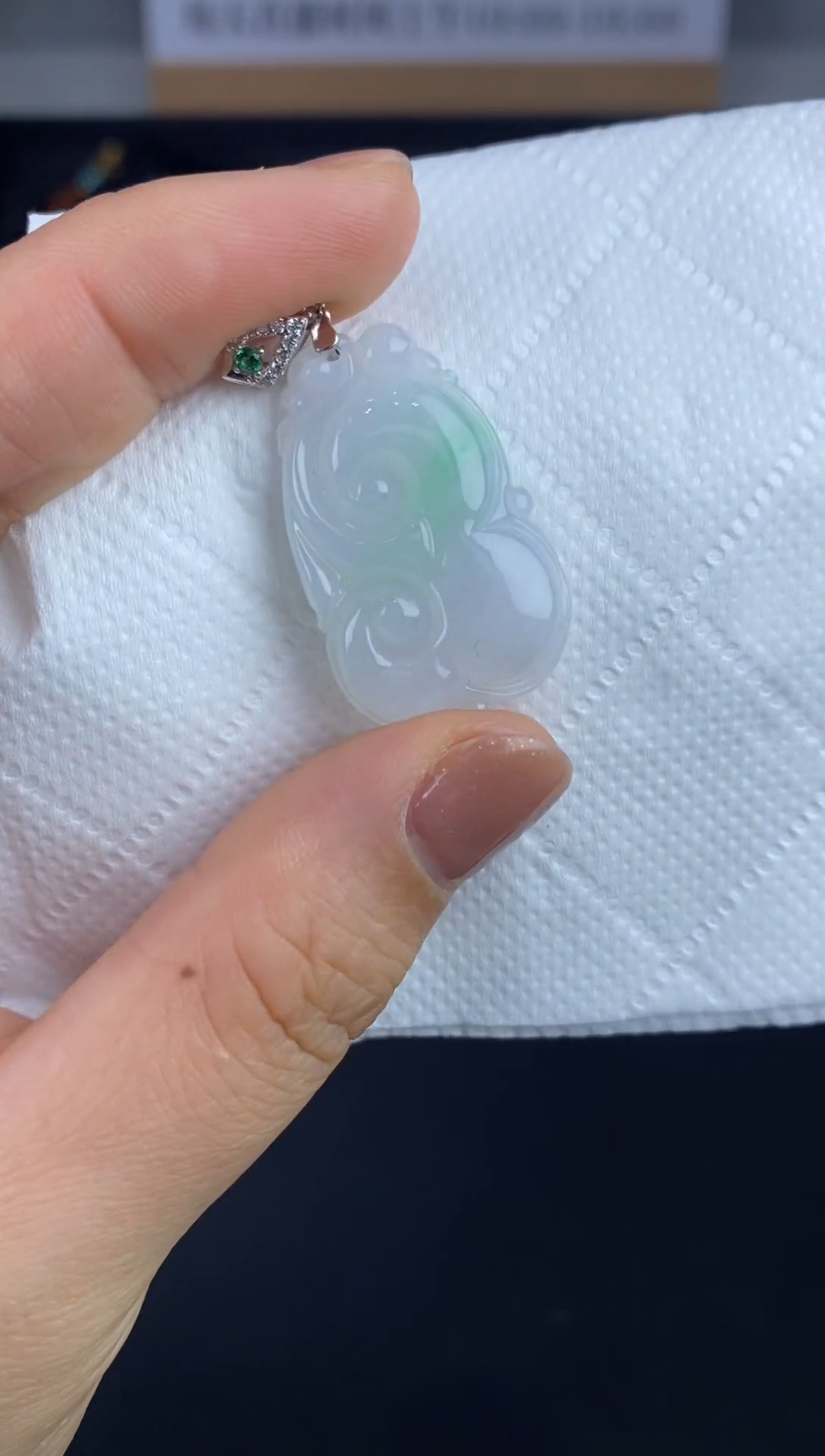 银S925镶嵌定制翡翠JJ0048