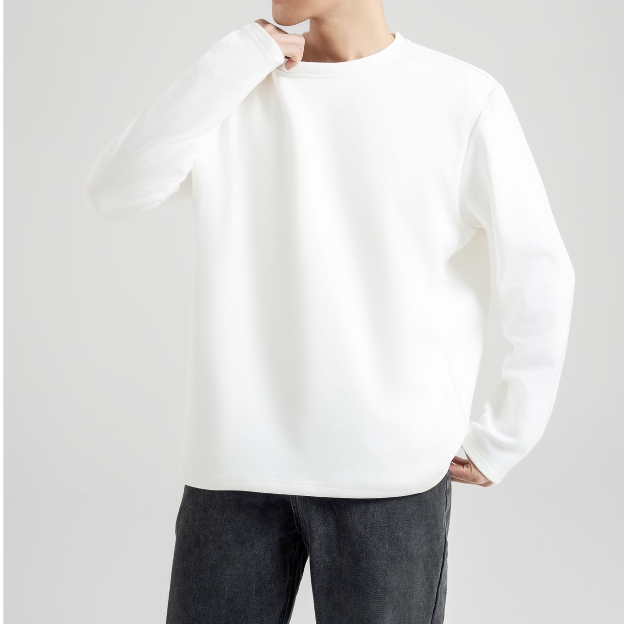 【鹅绒T】升级款单面加绒长袖T恤秋冬保暖衣情侣款可机洗可手洗上衣