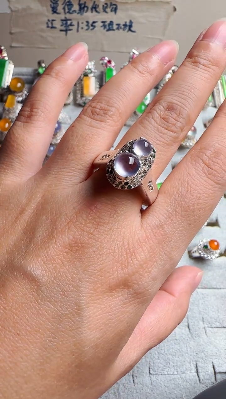 【闪购商品】定制翡翠未镶嵌冰玻种翡翠戒面