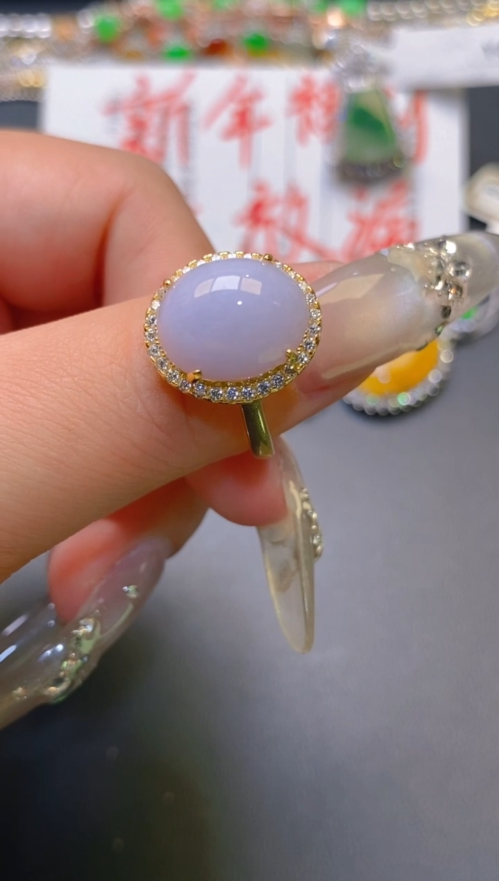 【闪购商品】翡翠耳饰银S925镶嵌天然A货翡翠1