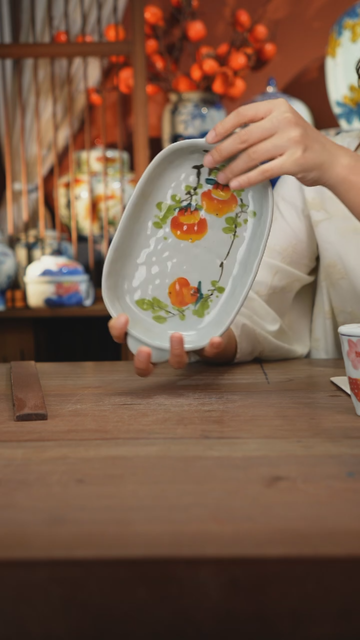 瓷片景德镇设计师釉下手绘陶瓷餐具