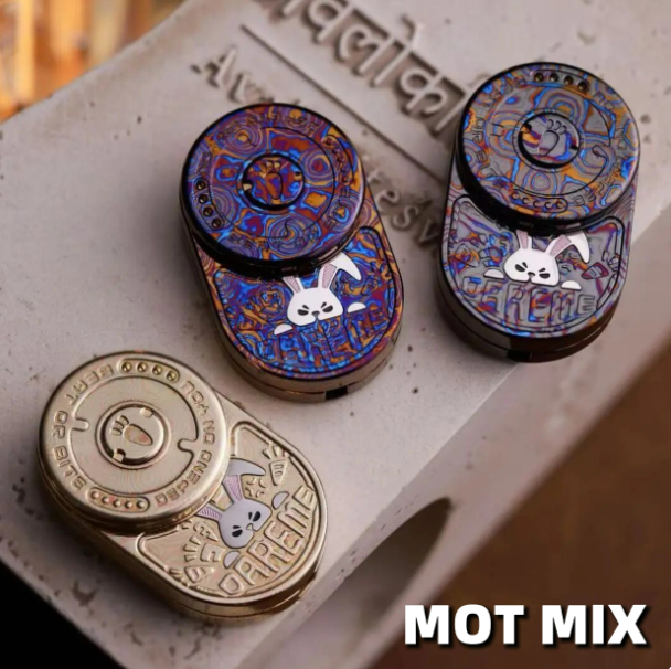 【虎头局】MOT MIX机械推牌360°旋转啪啪币mix指尖陀螺 律动联动款