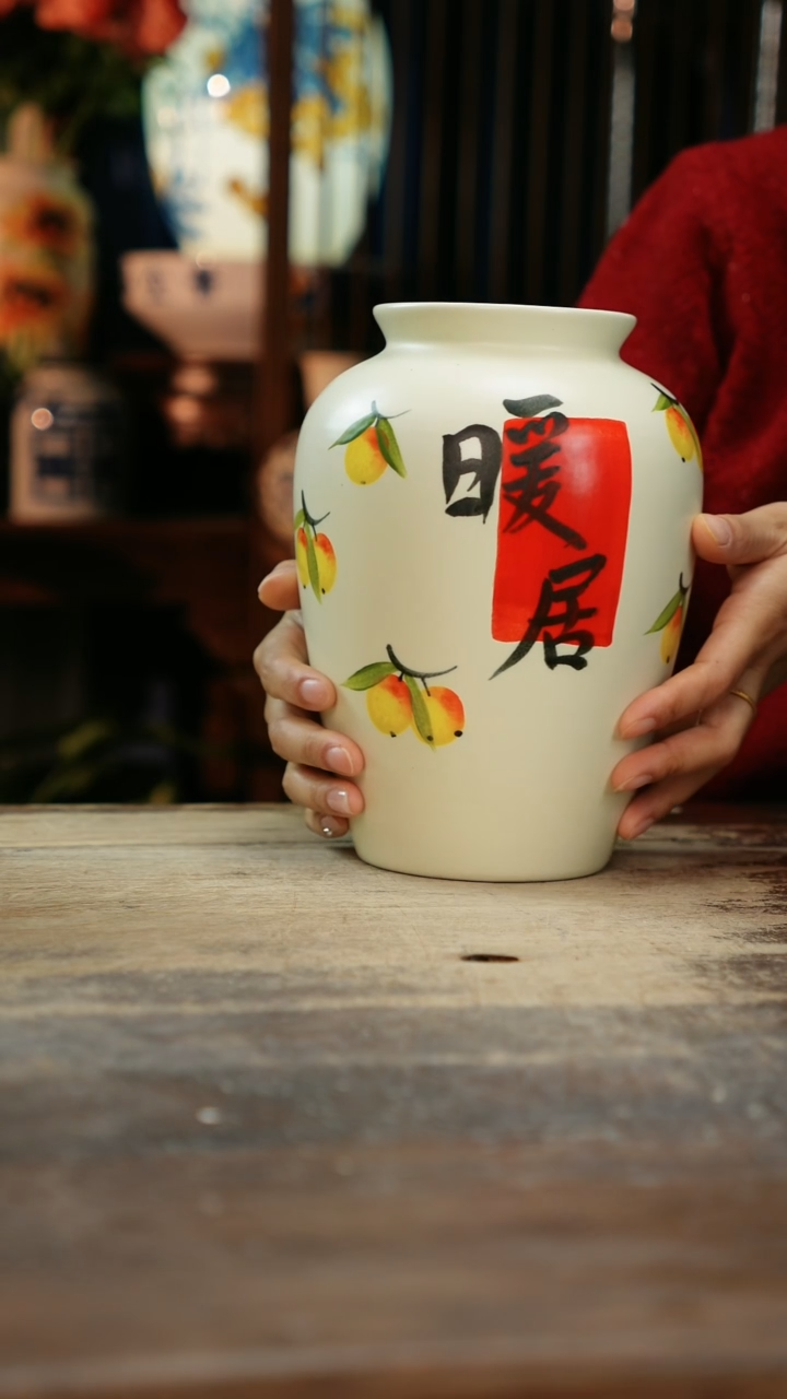 【闪购商品】瓷片景德镇纯手工釉下彩精品花瓶
