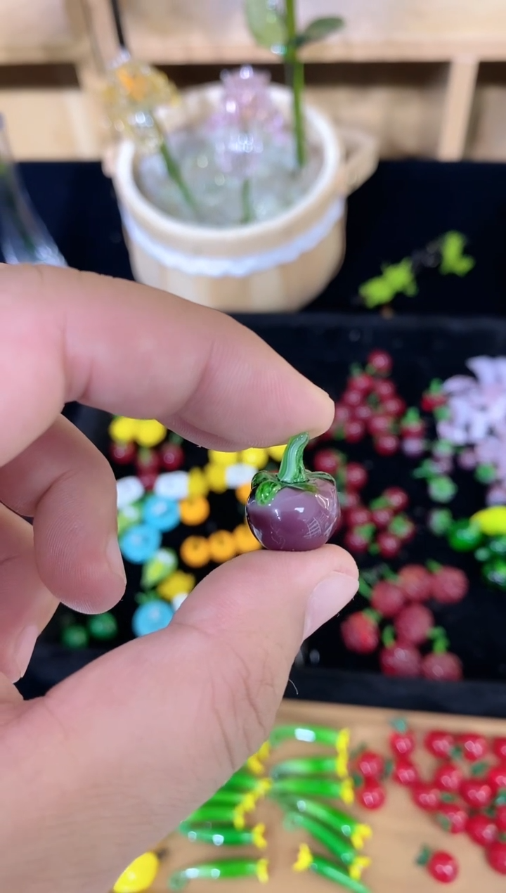 琉璃手工艺品茄子