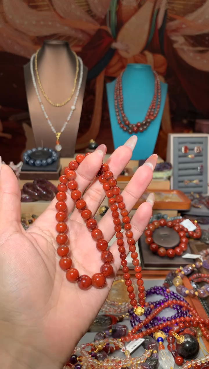 未镶嵌珠宝半成品水晶红极光塔链，多样性