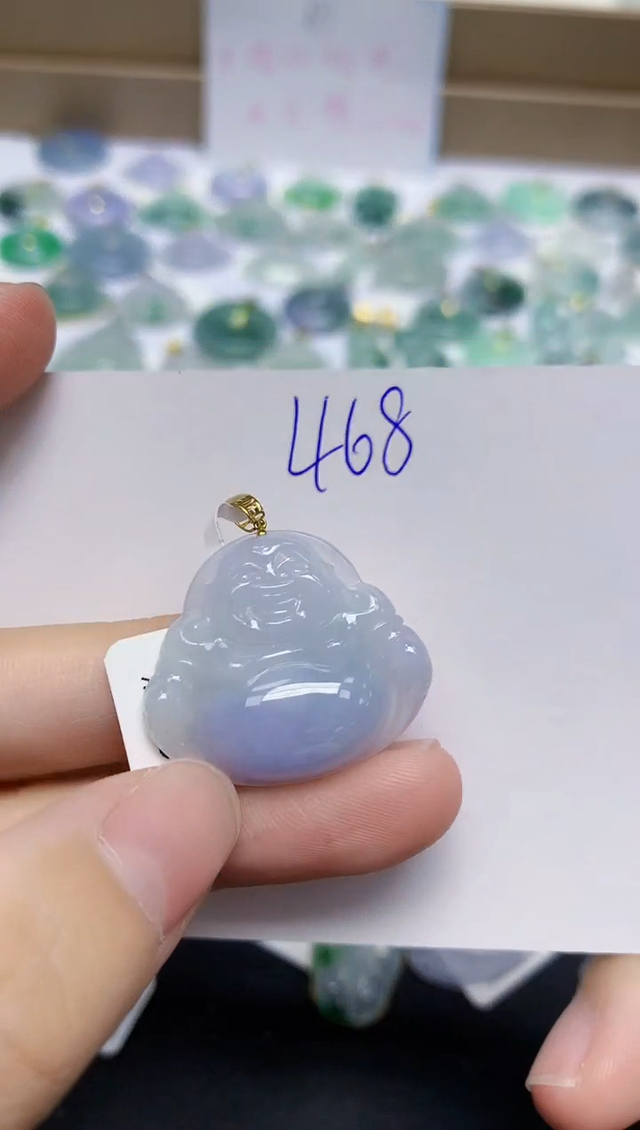 颈饰18K金镶嵌翡翠天然缅甸翡翠A货翡翠百元以上9元证书费自理