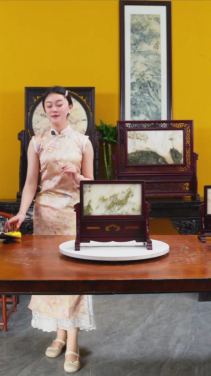 石材天然大理石画摆件