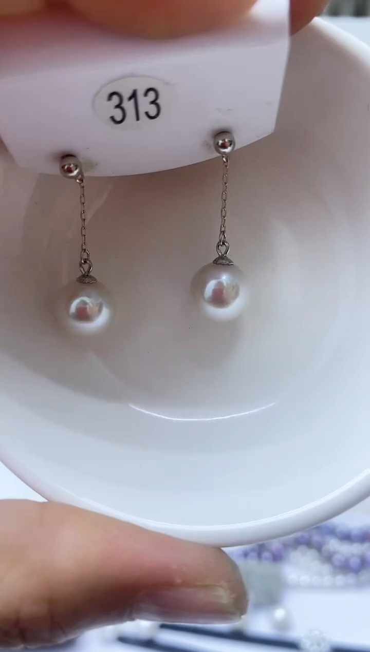 【闪购商品】淡水珍珠耳饰银S925镶嵌313