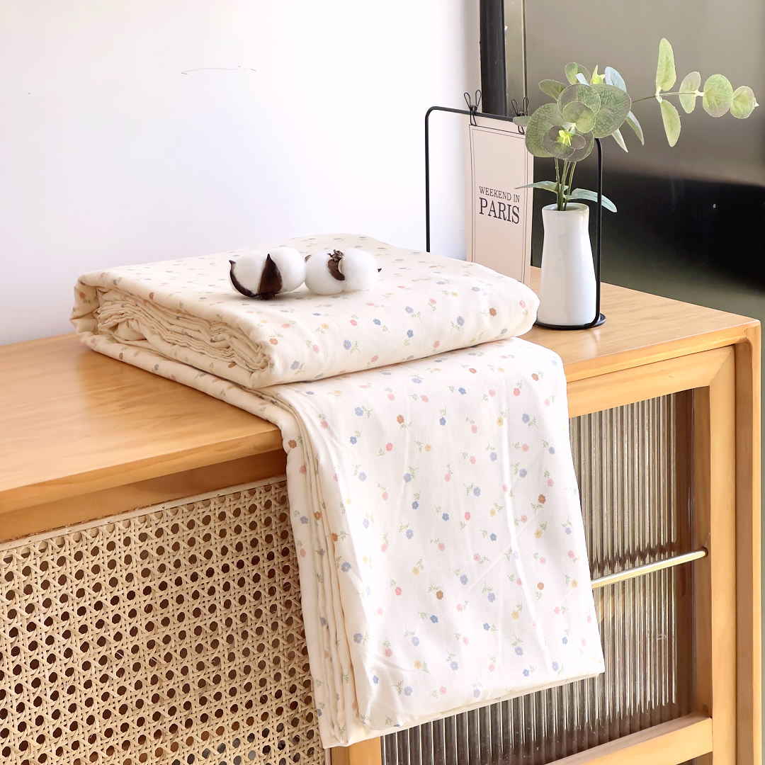 【京かわ会社】磨毛双层纱精品被罩组合 田园小碎花