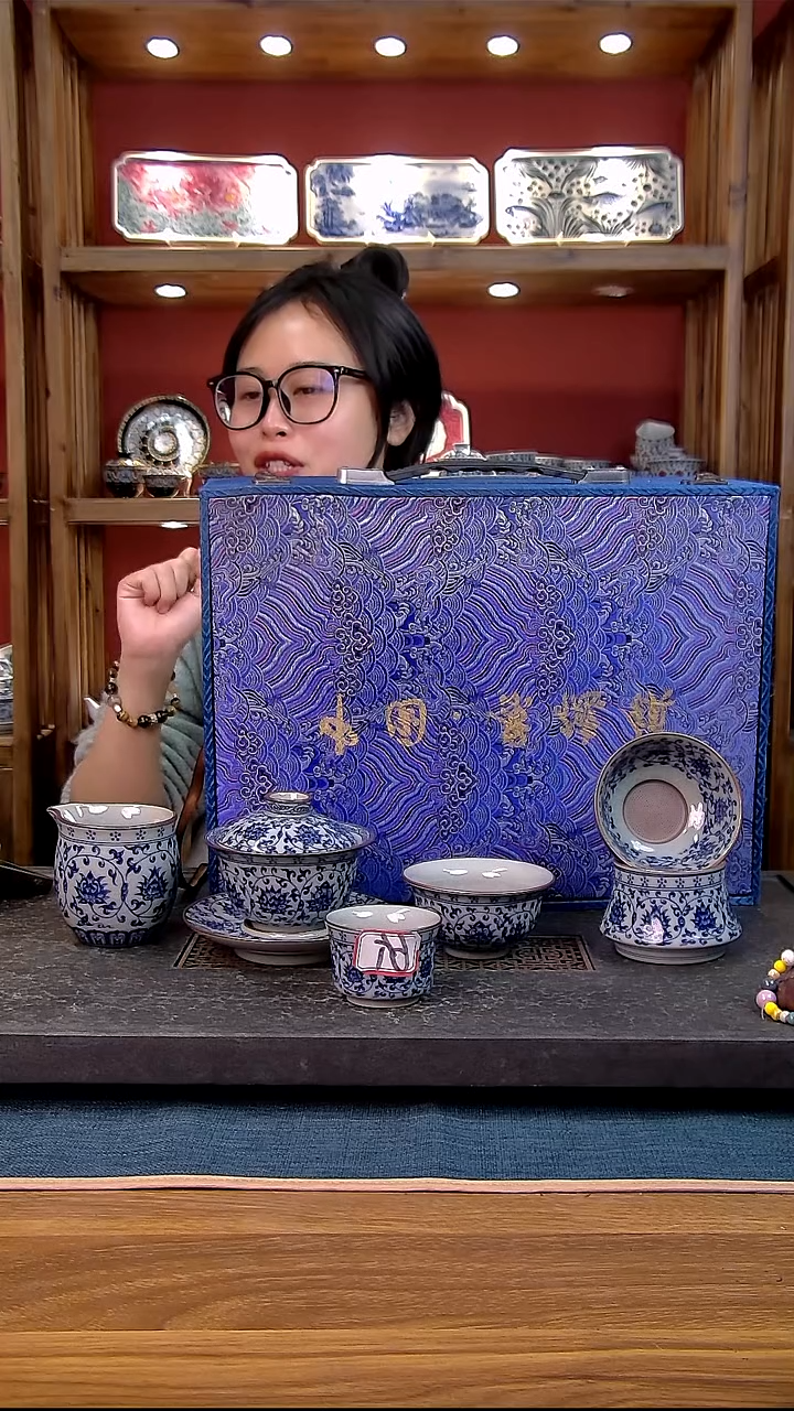 礼盒款10件套 老陶泥开片纹陶瓷茶具