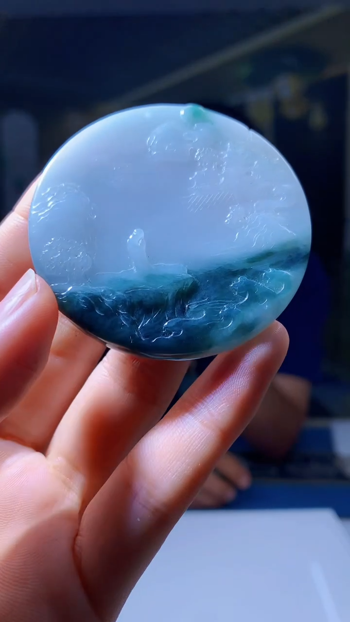 定制翡翠未镶嵌1119hm-毛货挂件(赠珠链)25