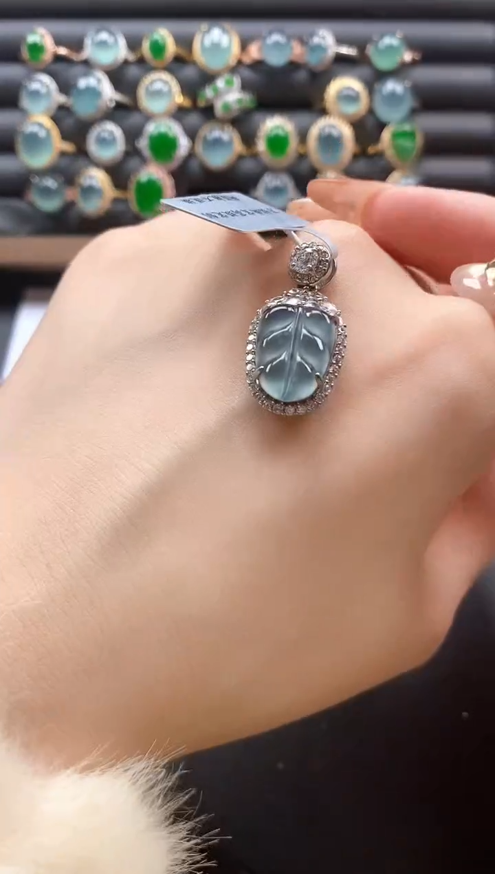 银S925镶嵌戒指翡翠51511