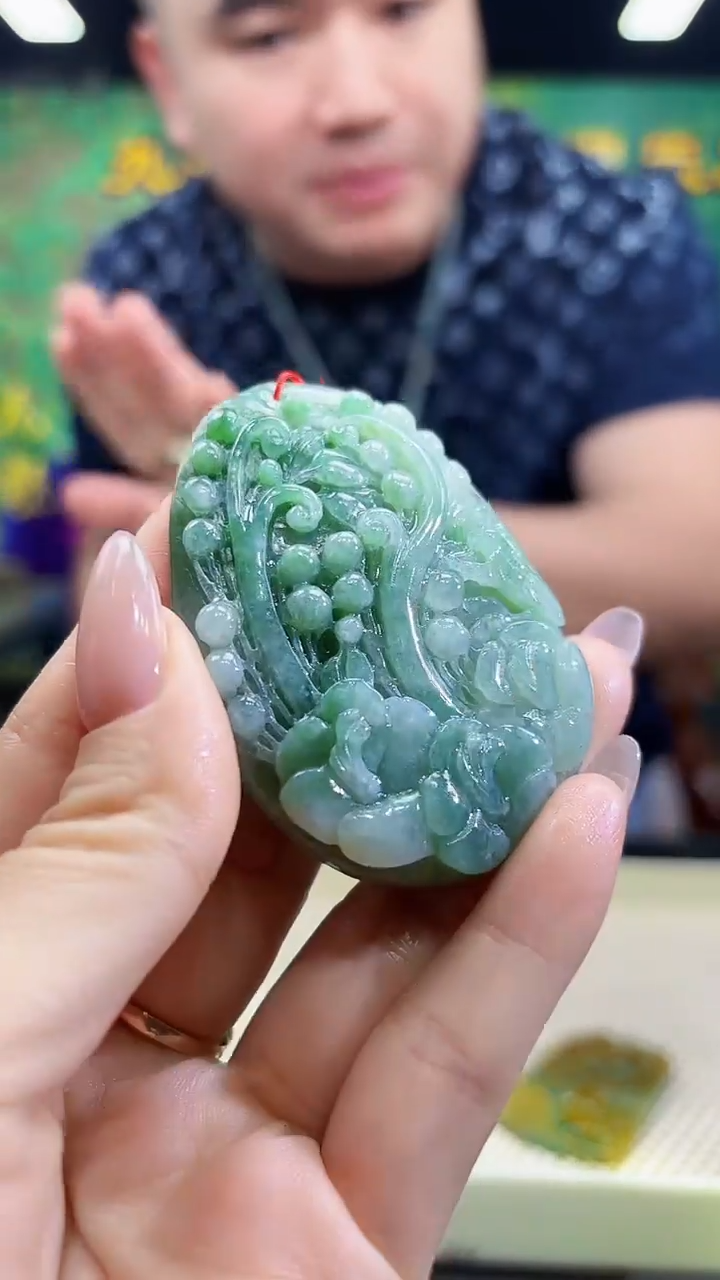 定制翡翠未镶嵌0528/Y/发其一件/花