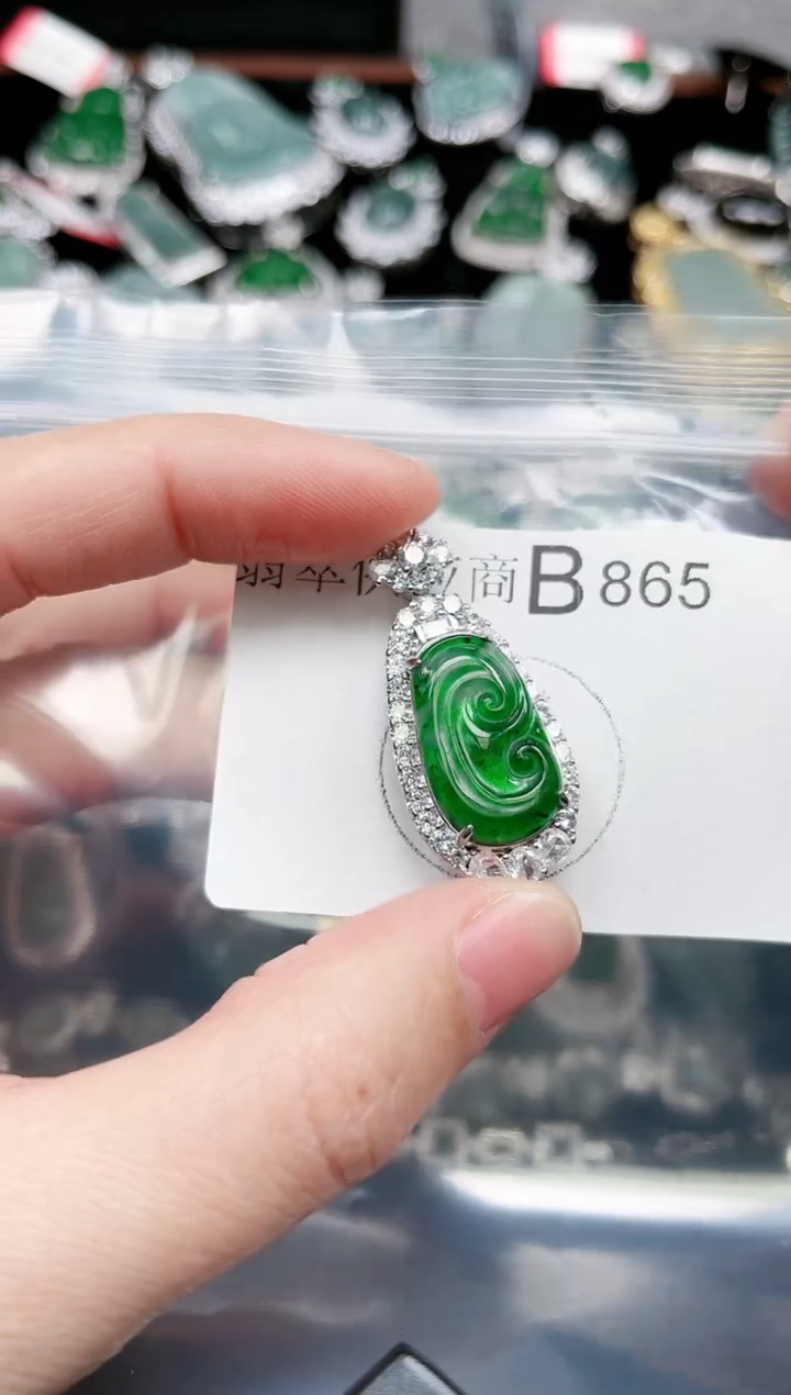 【闪购商品】翡翠颈饰未镶嵌865赠皮绳