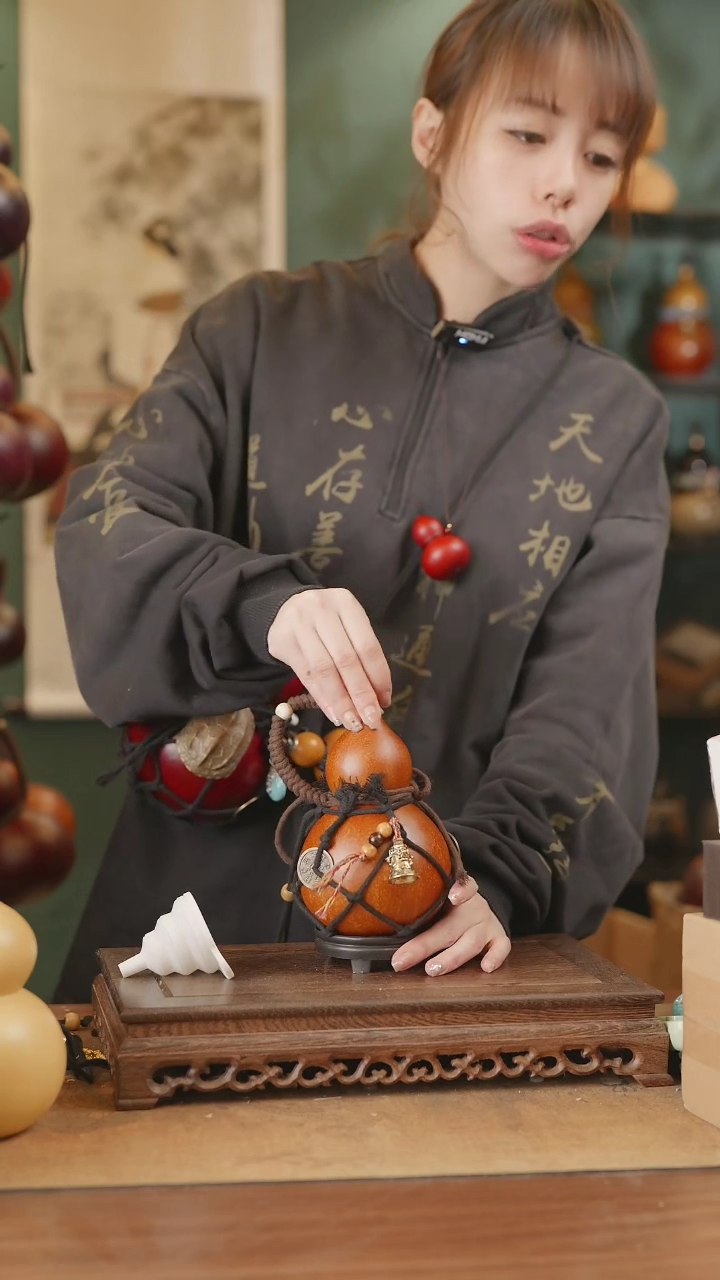 【闪购商品】117号精品天然大漆工艺防渗内胆酒葫芦~