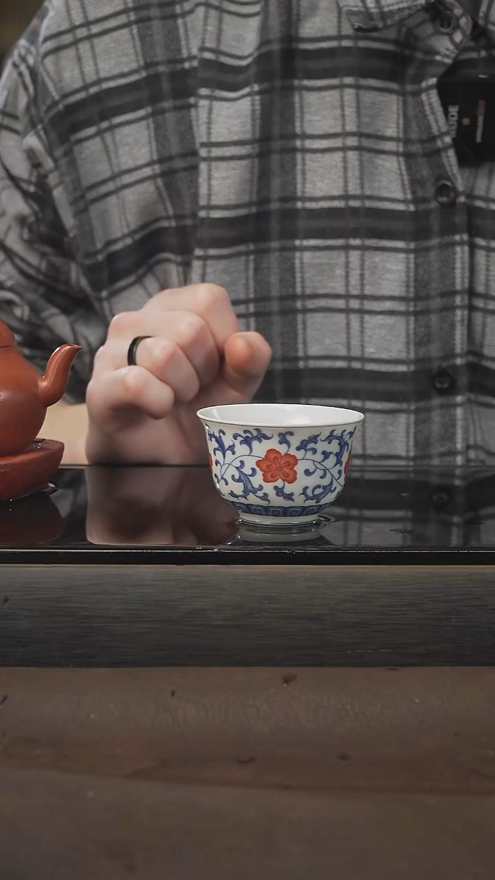 茶壶紫砂永乐压手杯，70cc