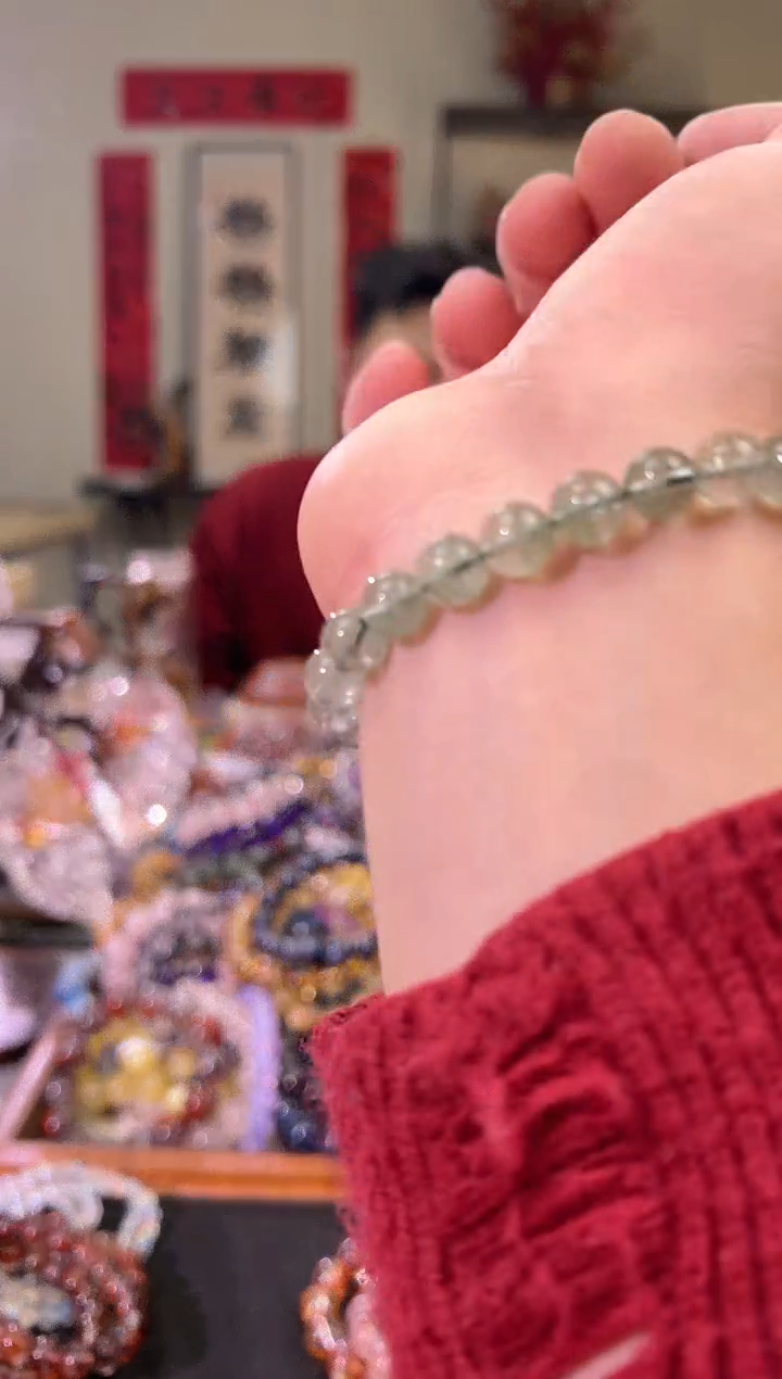 【闪购商品】水晶手链未镶嵌绿幽灵手串8.5mm＋（多样性发其一）