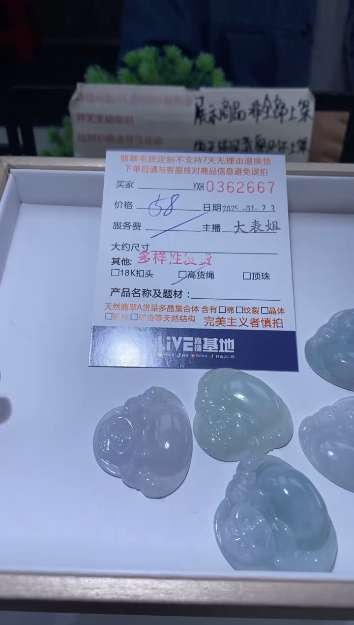 【闪购商品】翡翠颈饰未镶嵌多样性发其一362667