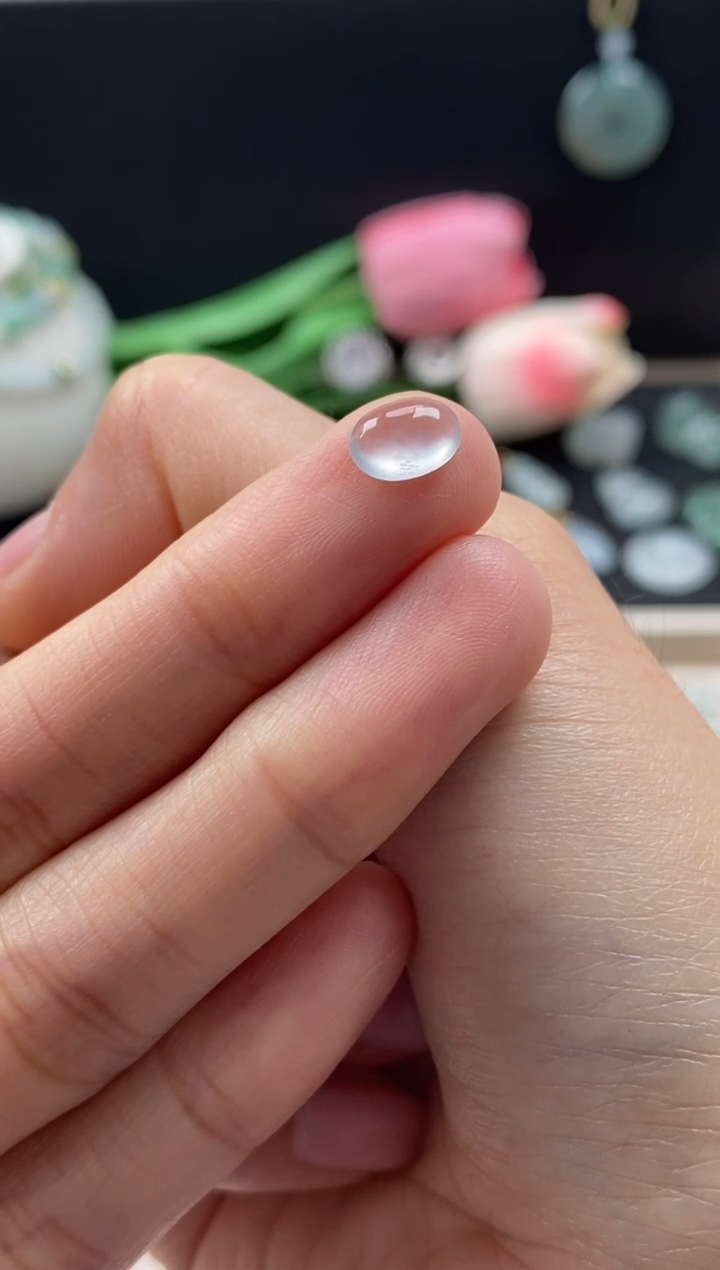 【闪购商品】翡翠颈饰未镶嵌翡翠高冰蛋面