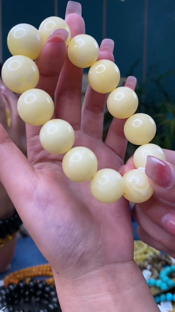 【闪购商品】琥珀裸石蜜蜡未镶嵌手串2/17-GM-#64