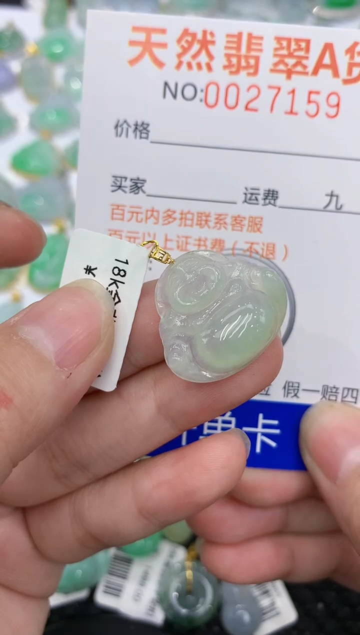 【闪购商品】翡翠颈饰18K金镶嵌111111111