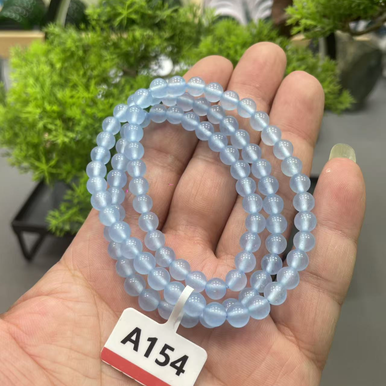 【晶来福】A154海蓝宝多圈手串