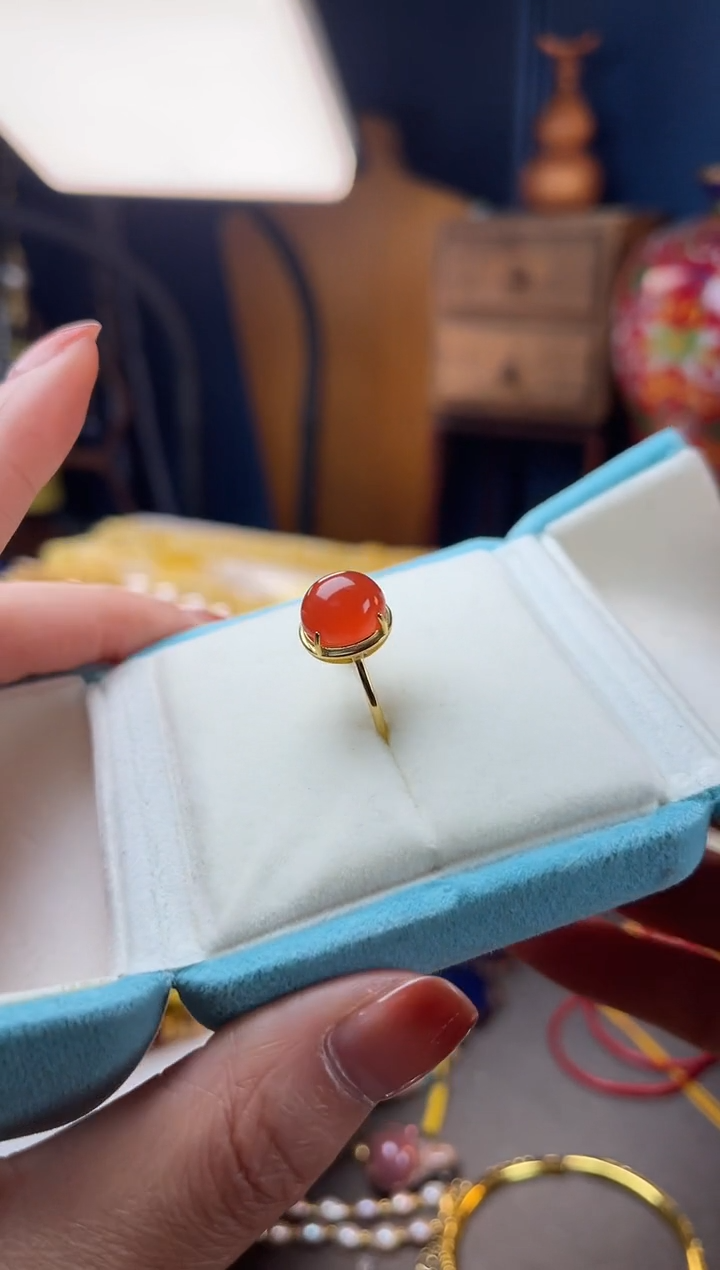 【闪购商品】南红玛瑙戒指未镶嵌戒指
