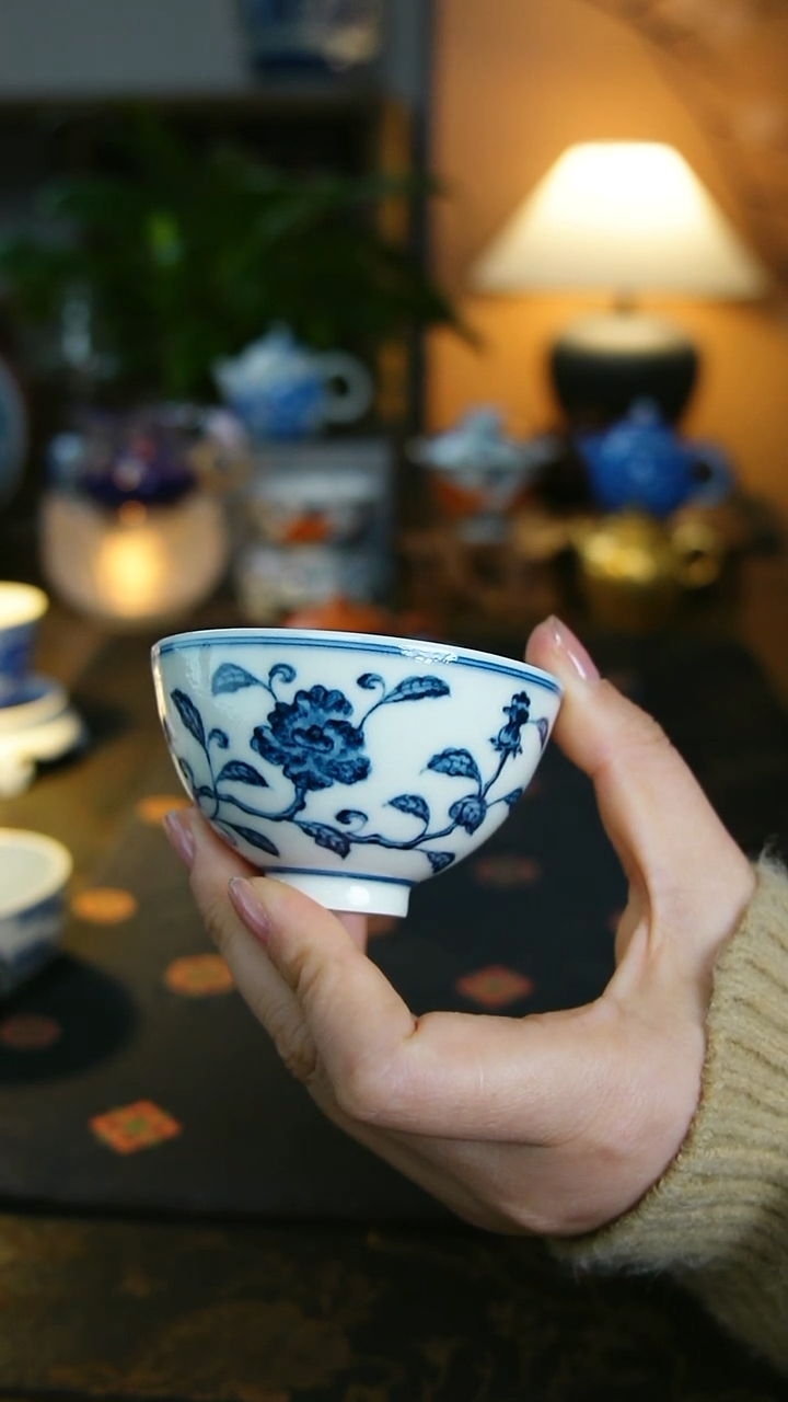 鸡心杯 山茶花   