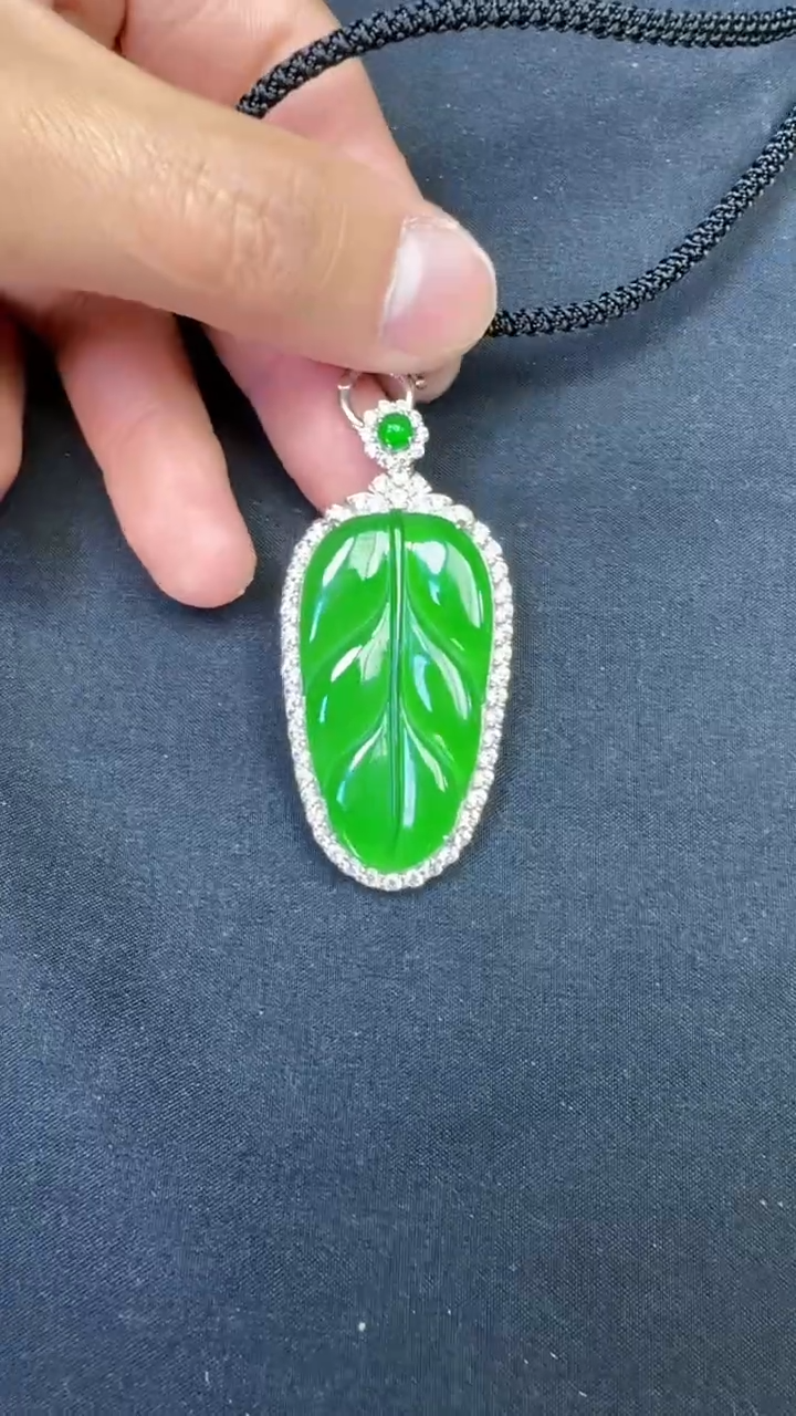 【闪购商品】定制翡翠未镶嵌叶子1