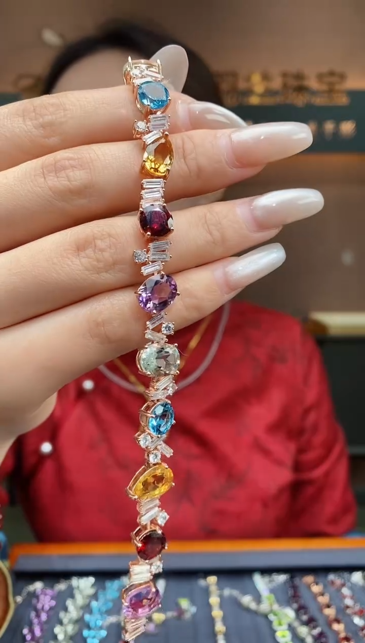 【闪购商品】水晶手链银S925镶嵌水晶手链