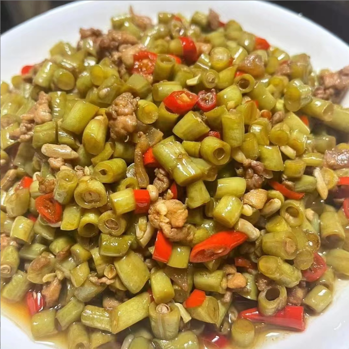 【乡村好货】湖南乡村下饭菜  剁椒酸豆角（包邮）