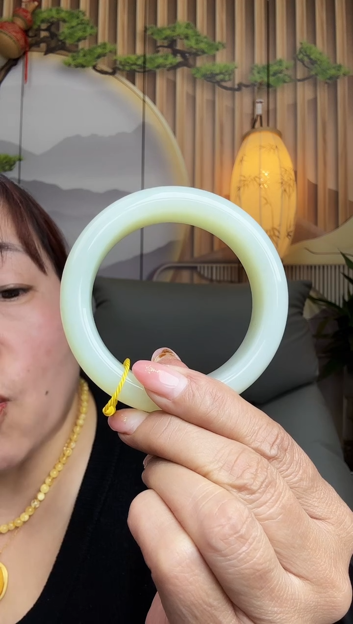 未镶嵌手镯和田玉天然新疆和田玉羊脂白玉轮胎镯60-61圈口宽18.6