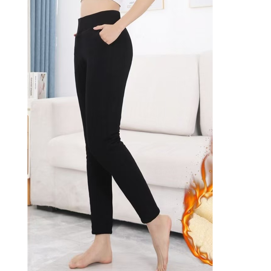 冬季加绒超柔软外穿棉裤（黑）