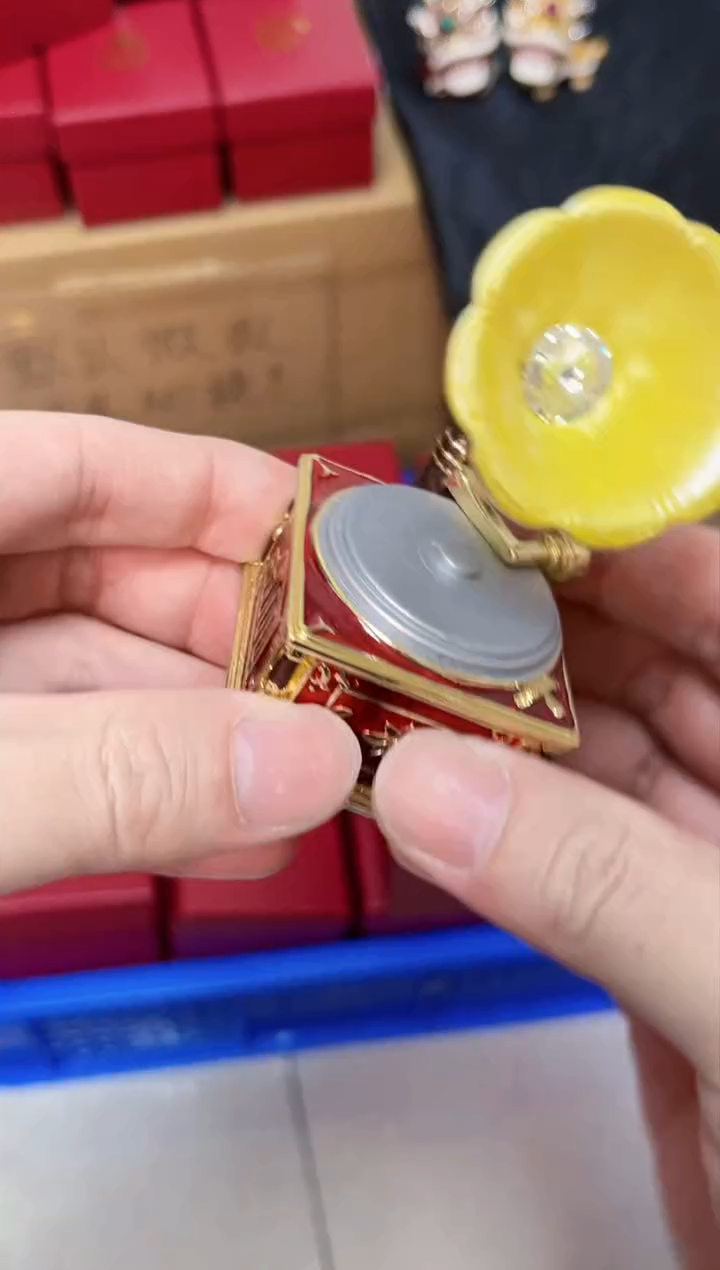 【闪购商品】瓷片年货节福福价格高质珐琅彩合金摆件首饰盒