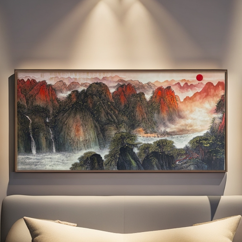 葛溪月老师展览代表作品——《江山云涛图》