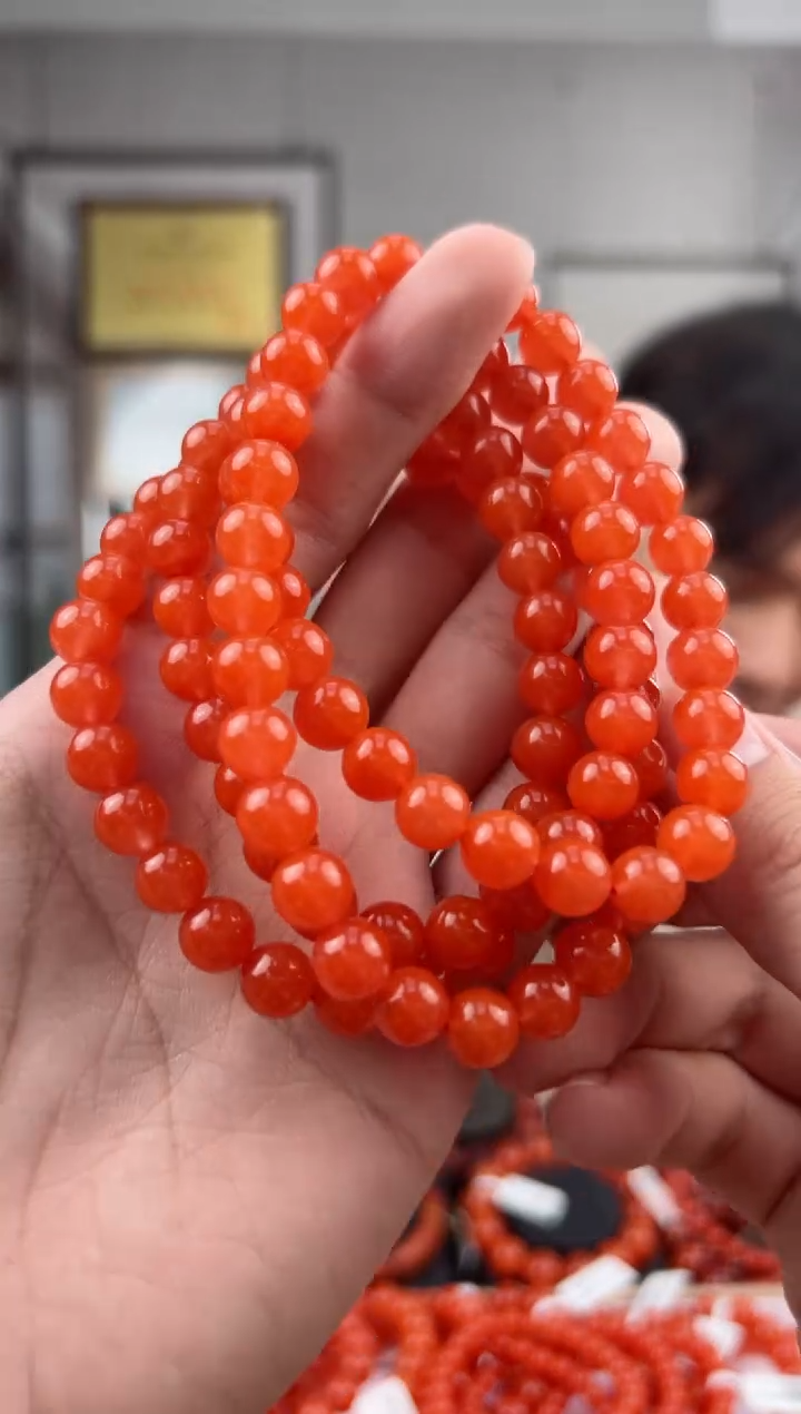 【闪购商品】南红玛瑙多圈未镶嵌@t07321@8MM