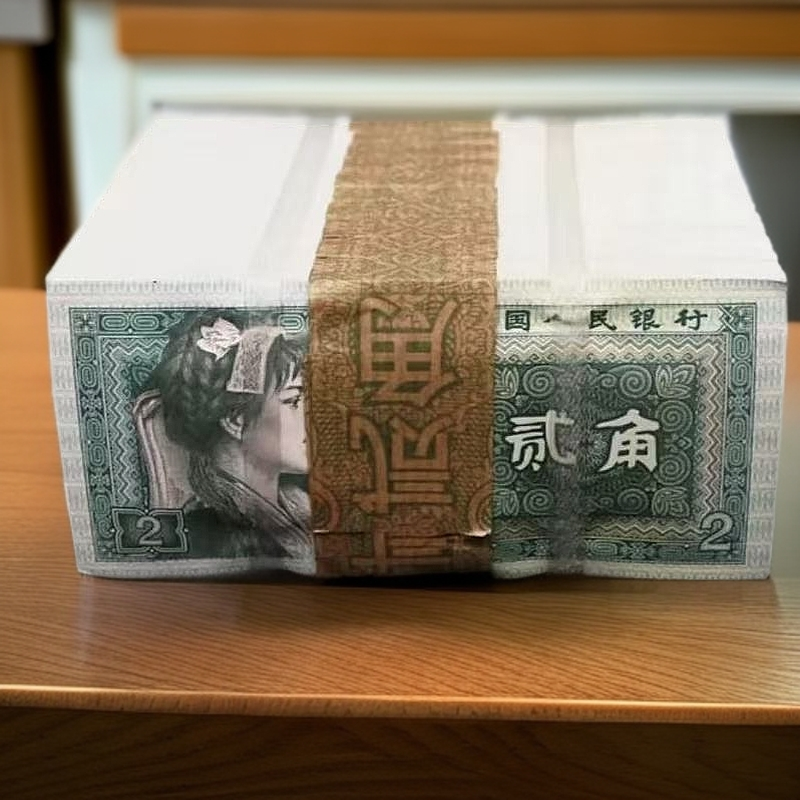 第四版人民币 贰角1980版一千连号 评级鉴定 整捆8002
