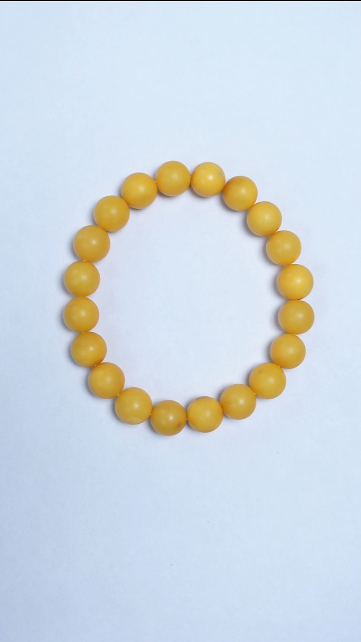 手链蜜蜡未镶嵌橘皮圆珠手串10mm