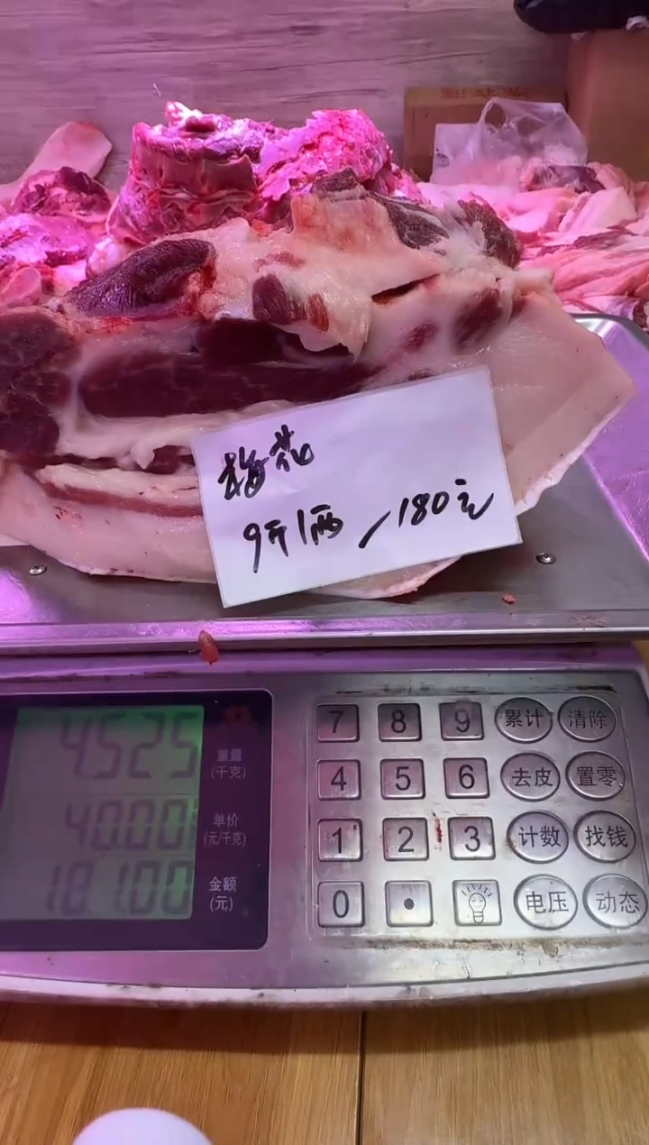 中国大陆20天食用农产品梅花肉