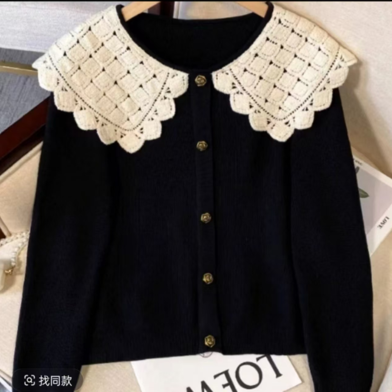 1220法式别致秋冬装新款胖mm大码女娃娃百搭保暖针织毛衣上衣