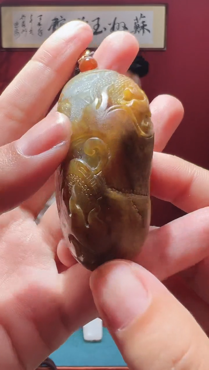 和田玉未镶嵌吊坠(不含链)1