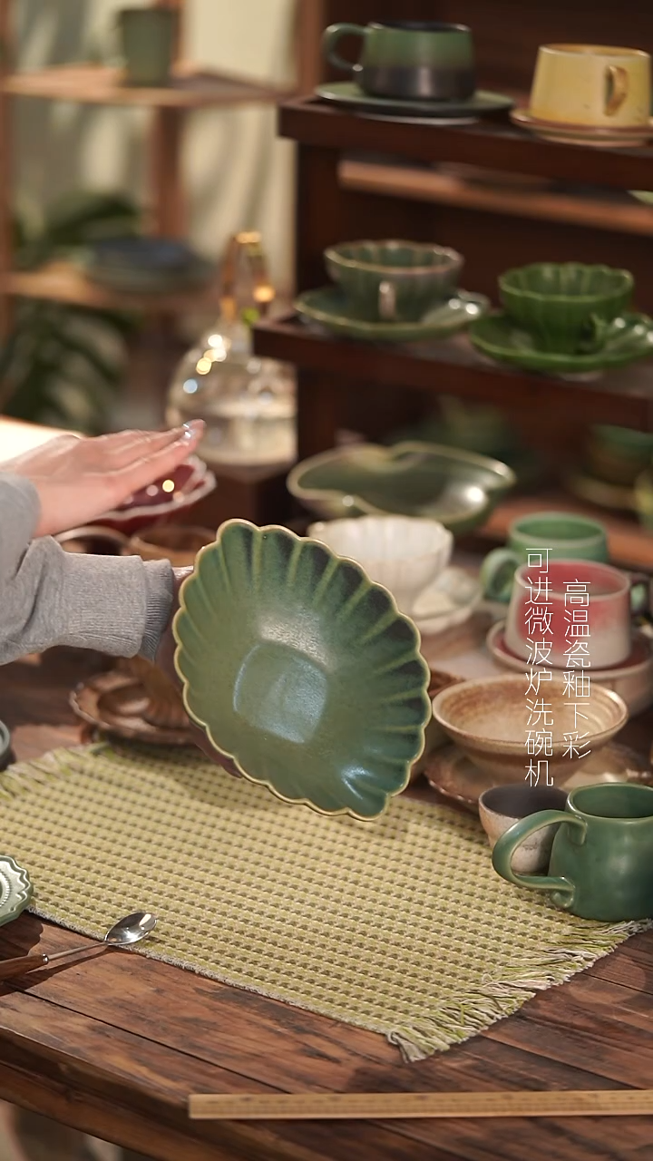 摆件陶景德镇手作餐具@@P142