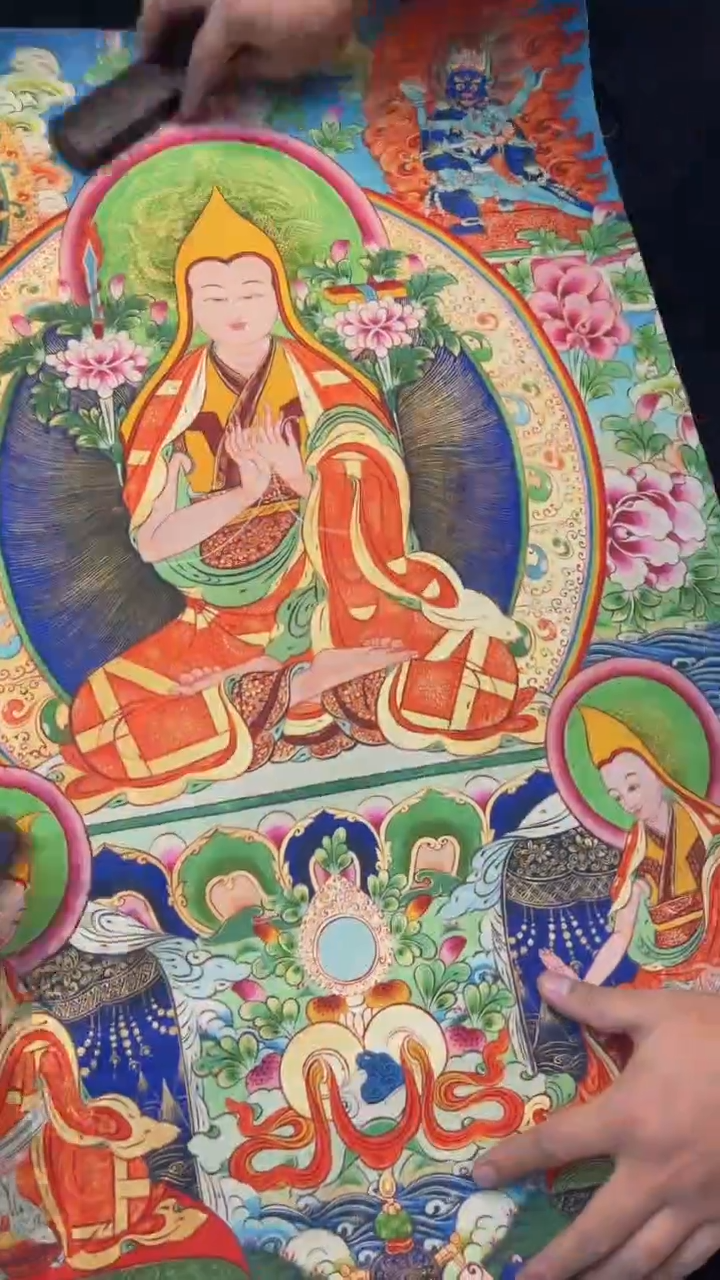 装裱画唐卡藏艺术阁手绘作品TK16057