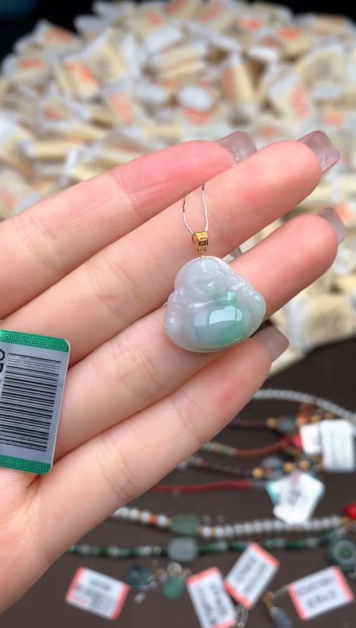 【闪购商品】翡翠挂件18K金镶嵌 —