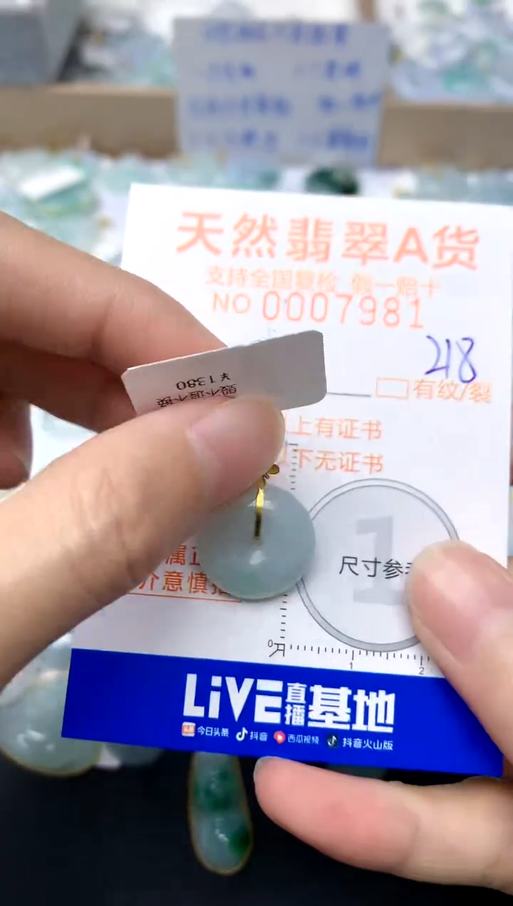 【闪购商品】翡翠颈饰18K金镶嵌218天然A货翡翠