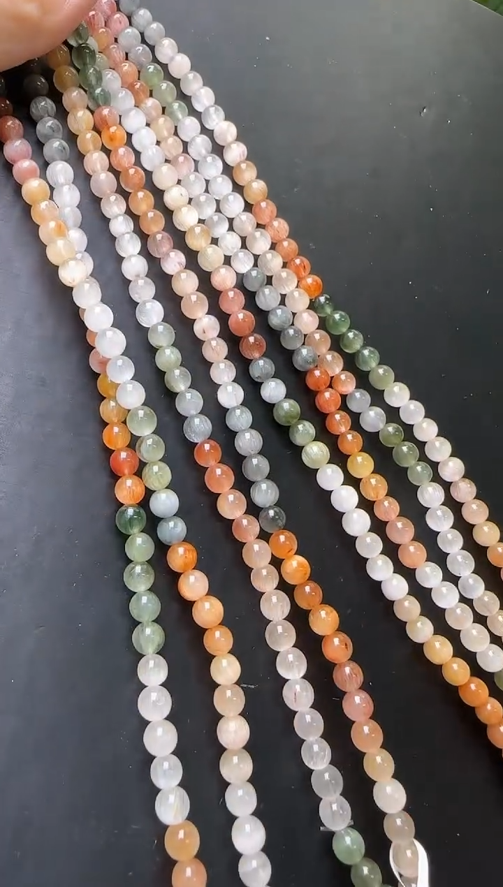 【闪购商品】水晶手串未镶嵌彩兔毛多圈手串多样性发一X37905
