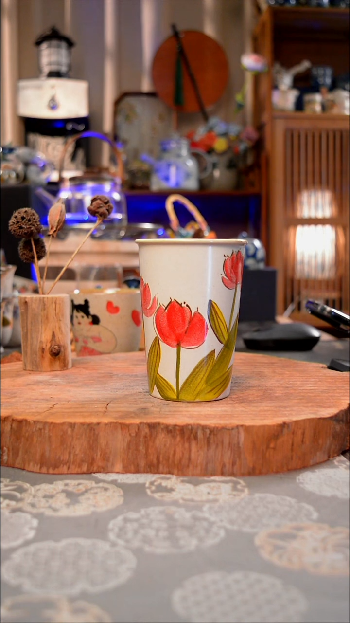 【闪购商品】杯子郁金香手工手绘手工手绘