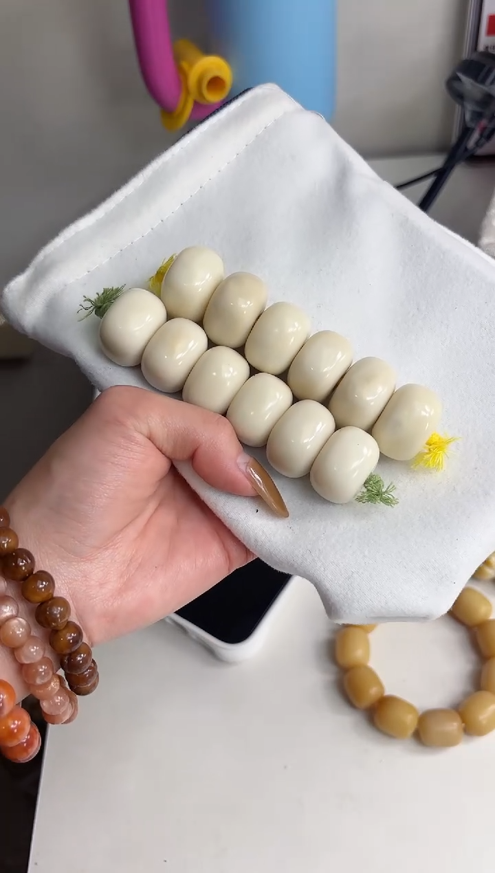 手串菩提根/象牙果象牙果瓷白藏扣16*23mm棒棒糖