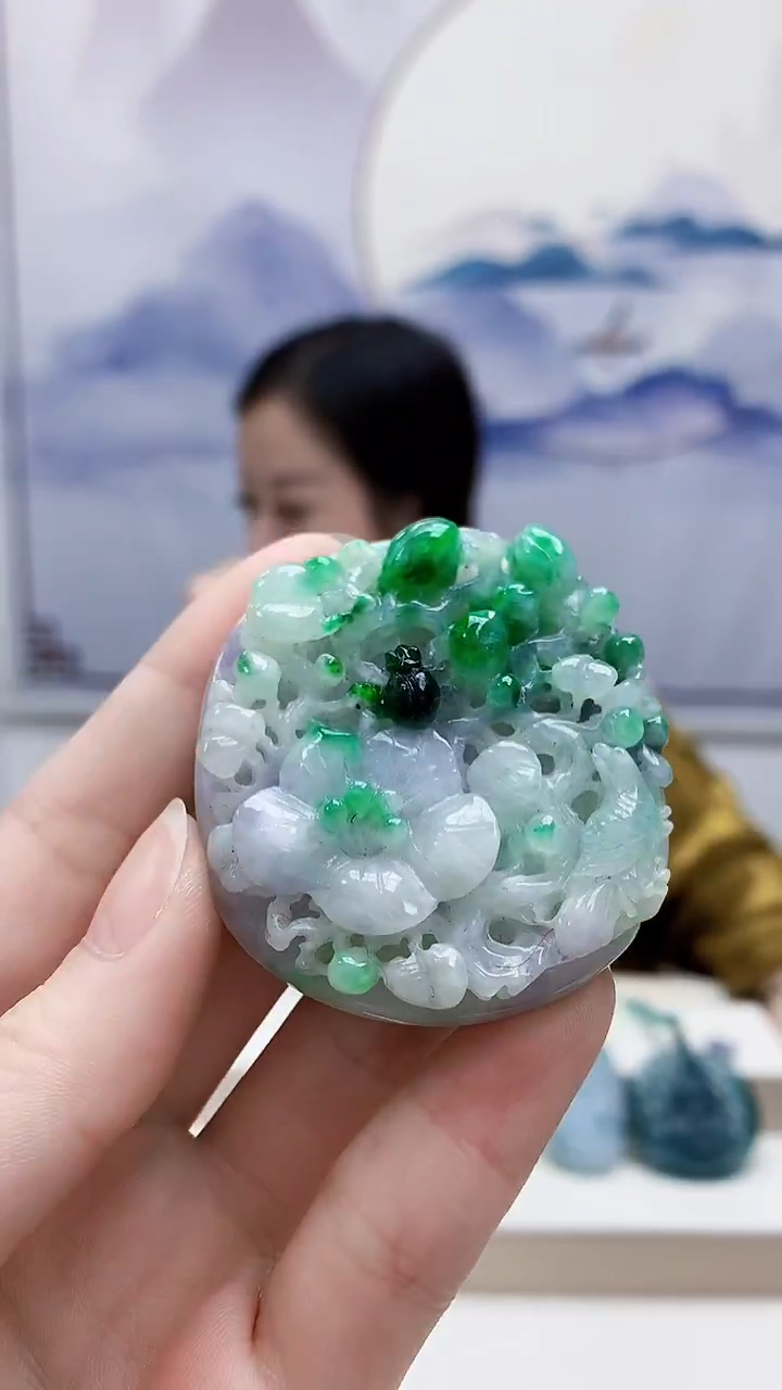 未镶嵌定制翡翠4852ry-毛货挂件7